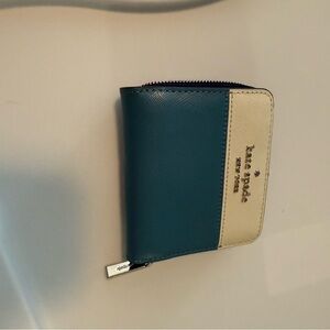 Kate Spade Teal and Cream Wallet